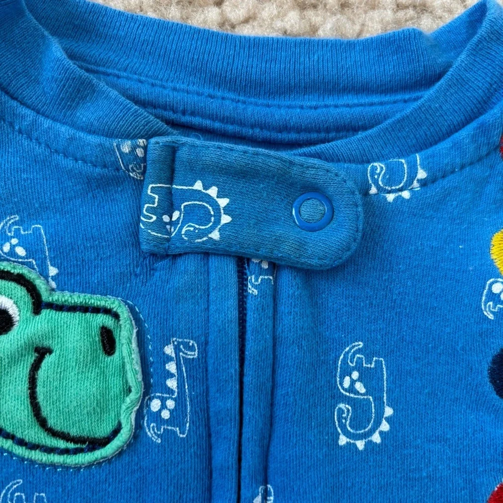 Koala Baby Blue Dinosaur Footie Pajamas Size 6 Months